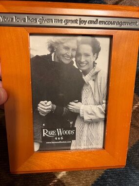 Orange Wooden Picture Frame with Sentiment Accent